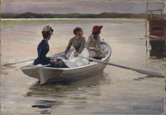Girls in a Rowing Boat (Summer in the Archipelago) by Albert Edelfelt