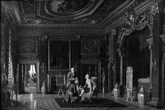 Gustav III's soveværelse på Drottningholm by Heinrich Hansen