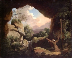Hermit in a Rocky Cavern by Christian Wilhelm Ernst Dietrich