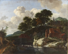 Hilly Landscape with a Watermill, ca. 1670 by Jacob van Ruisdael
