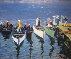 Holiday on the Hudson by George Luks