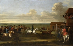 Horse Race at Newmarket (The Duke of Bolton's 'Bay Bolton' defeating the Duke of Somerset's Grey 'Windham' at Newmarket on either 12th November 1712 or 4th April 1713) by John Wootton