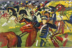 Hussars on a Sortie by August Macke
