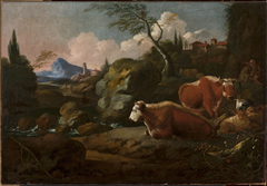 Italian landscape with cows