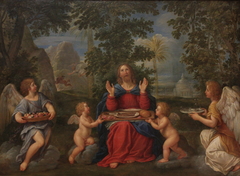 Jésus-Christ servi par les anges by Francesco Albani