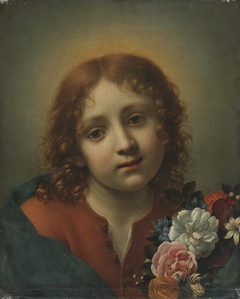 Jesusknabe mit Blumenkranz