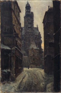 La rue de la Montagne-Saint-Geneviève by Germain Eugène Bonneton