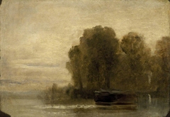 Lake or River with Trees on the Right by J. M. W. Turner