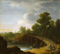 Landscape with a Bridge by Frederik Petersen