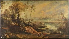 Landscape with bird catcher by Peter Paul Rubens