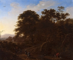 Landscape with travelers.