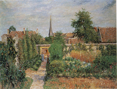 Le Jardin potager et le clocher d'Eragny
