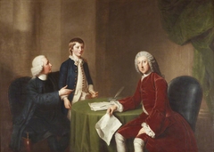 Lord John Augustus Hervey (1757-1796), presented by his Father Frederick Augustus Hervey, 4th Earl of Bristol and Bishop of Derry (1730-1803) to William Pitt the elder, 1st Earl of Chatham (1708-1778) by William Hoare
