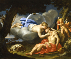Luna visits the Sleeping Endymion by Francesco Trevisani