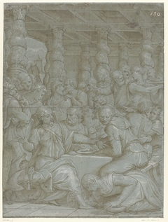 Maaltijd ten huize van Simon de Leviet by Giorgio Vasari