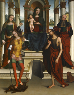 Madonna and Child Enthroned with Saints by Michele Coltellini