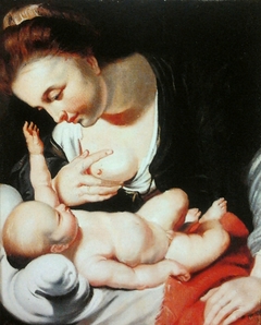 Madonna nursing the Child (Maria Lactans). by Erasmus Quellinus II