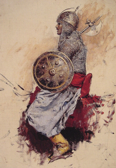 Man in Armor (preparatory sketch for Entering the Mosque) by Edwin Lord Weeks