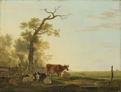 Meadow Landscape with Animals by Jacob van Strij