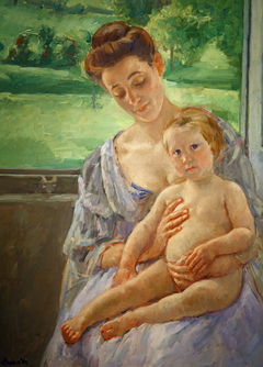 Mother and Child in the Conservatory by Mary Cassatt