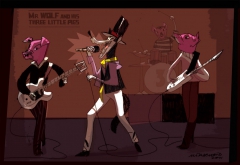 Mr Wolf and his Three Little Pigs by Milan Rubio