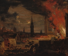 Nocturnal Fire in a City by Peter Paul Rubens