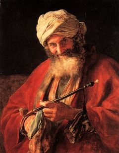 Oriental man with pipe by Nikolaos Gyzis