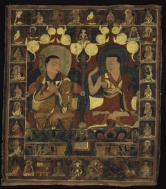 Painted Banner (Thangka) of Lineage Painting of Two Lamas in Debate