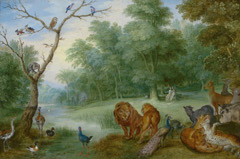 Paradise with the Fall of Adam and Eve by Jan Brueghel the Younger