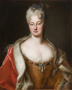 Portrait of a young woman [Sophie Markgräfin von Brandenburg-Bayreuth, née Duchess Sachsen-Weißenfels (1684–1752)?] by anonymous painter