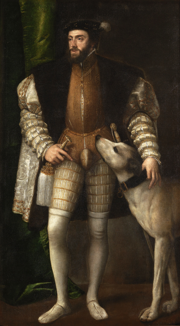 Portrait of Charles V with a Dog