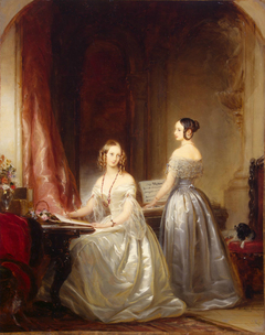 Portrait of Grand Princesses Olga Nikolayevna and Alexandra Nikolayevna by Christina Robertson
