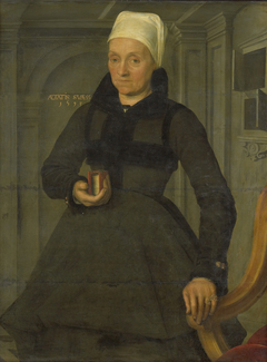 Portrait of Lysbeth Hendriksdr (1536-after 1603). Wife of Bartholomeus van der Wiere by Jan Claesz