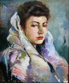 Portrait of painter's wife Olimpia Sargsyan by Arshak Stepanyan