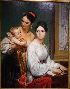 Portrait of the Marchesa Cunegonda Misciattelli with Her Infant Son and His Nurse by Horace Vernet