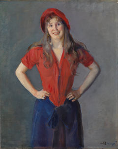 Portrait of the Painter Oda Krohg, b. Lasson by Christian Krohg