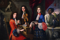 Portrait of Three Musicians of the Medici Court by Anton Domenico Gabbiani