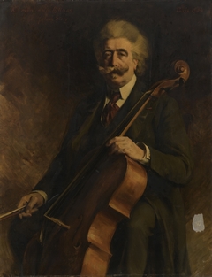 Portret van Joseph C.H. Hollman (1852-1926), cellist by Julian Russell Story