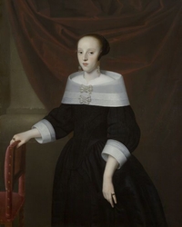 Portret van mogelijk Elisabeth van Dobben (?-1667)