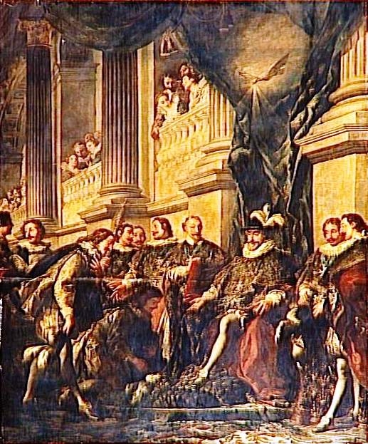 Premier chapitre de l'ordre du saint Esprit tenu par Henri IV dans l'église du couvent des Grands Augustins à Paris