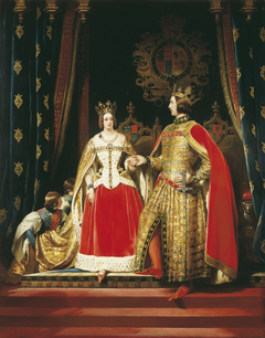 Queen Victoria and Prince Albert at the Bal Costumé of 12 May 1842 by Edwin Henry Landseer