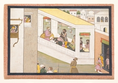 Rama and Lakshmana as Boys Assist the Sage Vishvamitra: Folio from a dispersed Ramayana series