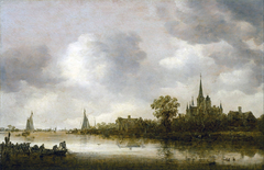 River Landscape with a Church in the Distance by Jan van Goyen