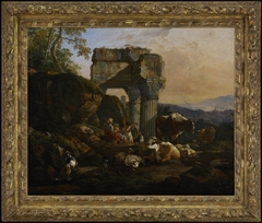 Roman Landscape with Cattle and Shepherds by Johann Heinrich Roos
