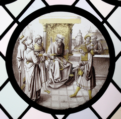 Roundel with Judgment or Allegorical Scene by Anonymous
