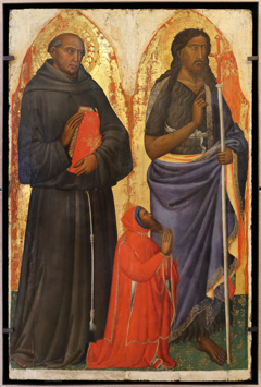 Saint Jean Baptiste, saint Antoine de Padoue et le donateur, Bonifazio Lupi by Tommaso del Mazza