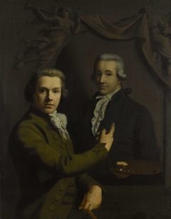 Self Portrait Pointing to the Portrait of his deceased Colleague Dirk Jacobs Ploegsma
