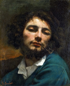 Self-Portrait with Pipe by Gustave Courbet