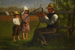 Sharpening the Scythe by Enoch Wood Perry