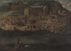 Shipbuilding Yard at Seville by Anonymous